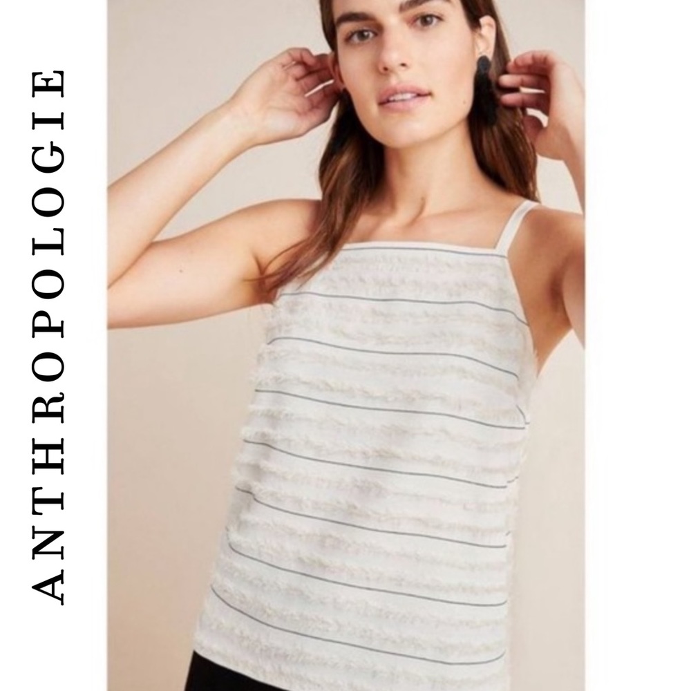 Anthropologie Maeve Quinn Fringe Tank Top